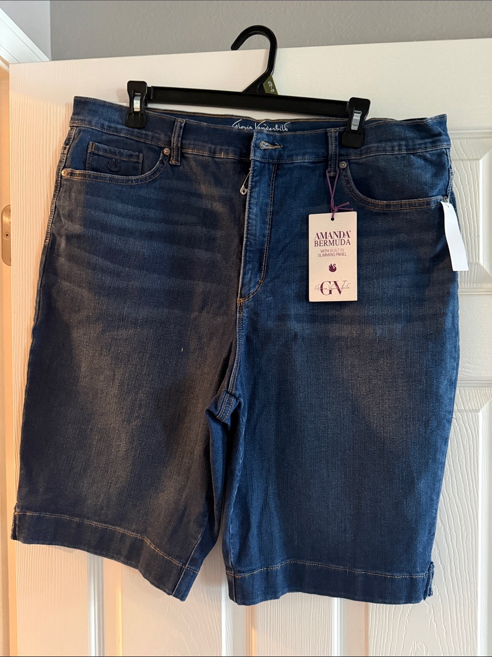 Gloria Vanderbilt Dark Indigo Jean Bermuda Shorts